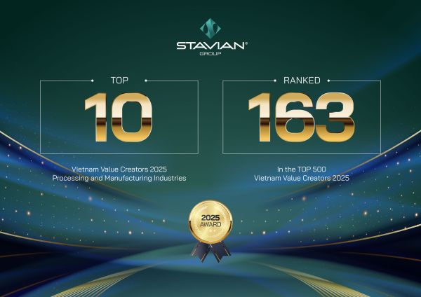 Stavian Chemical honored in the Top 10 Vietnam Value Creators in the Processing and Manufacturing Industries 2025
