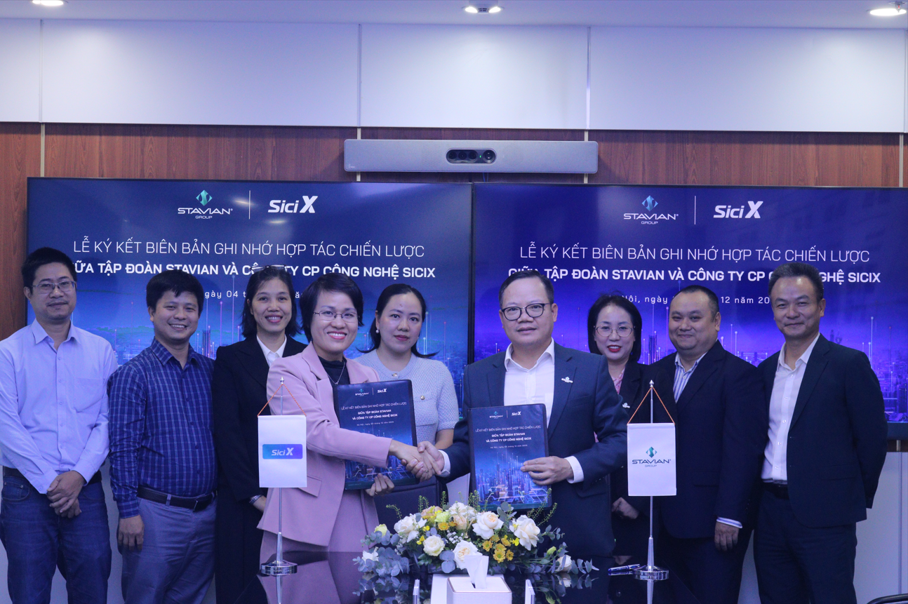 Strategic Digital Transformation Partnership Signing Ceremony between Stavian
Group, Bzisoft Technology Solutions, and SiciX Technology