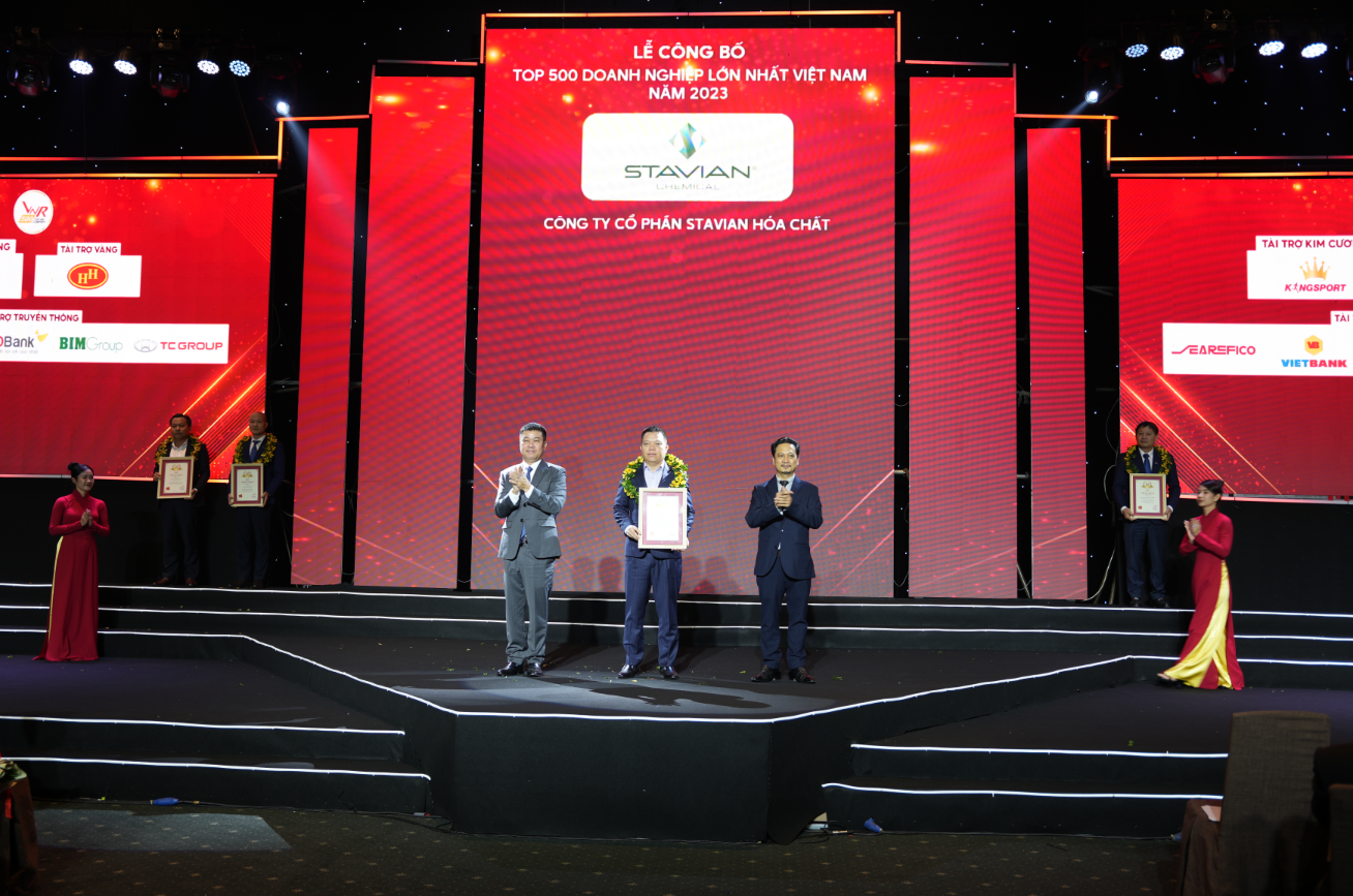 Stavian Chemical ranked  #21 in the Top 500 Largest Private Enterprises in Vietnam and #45 in the Top 500 Largest Enterprises in Vietnam (VNR500)
