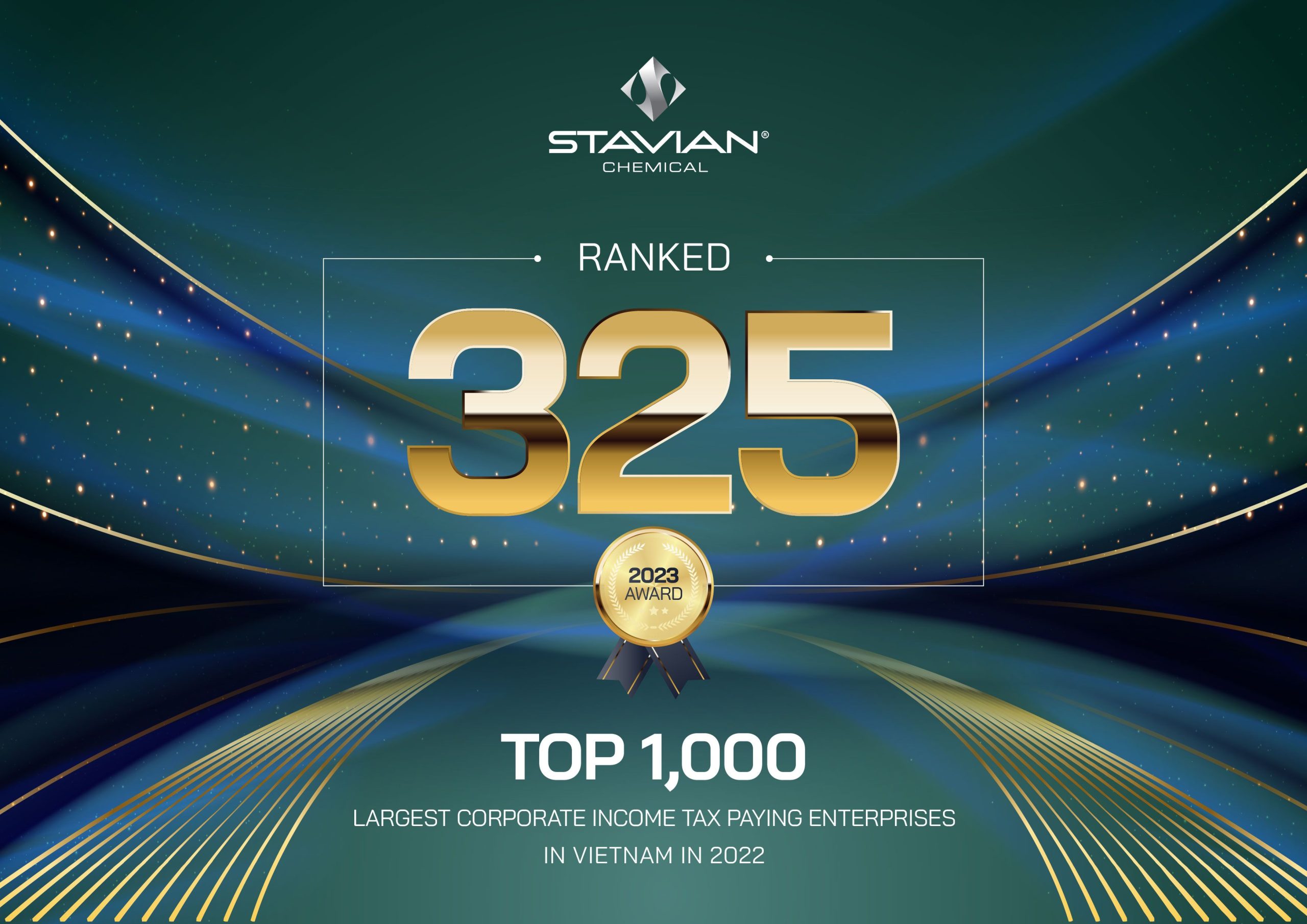 Stavian Chemical keep rising in TOP 1,000 enterprises paying the largest
corporate income tax in Vietnam 2022