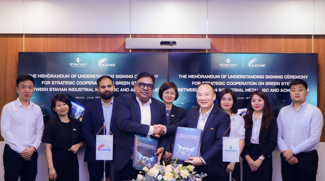 Stavian Industrial Metal signs MOU Strategic Partnership with ACME Group in
anticipation of Global Green Steel trends