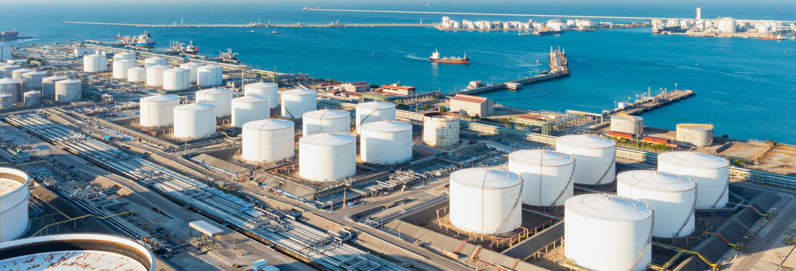 Aerial,view,or,oil,terminal,is,industrial,facility,for,storage