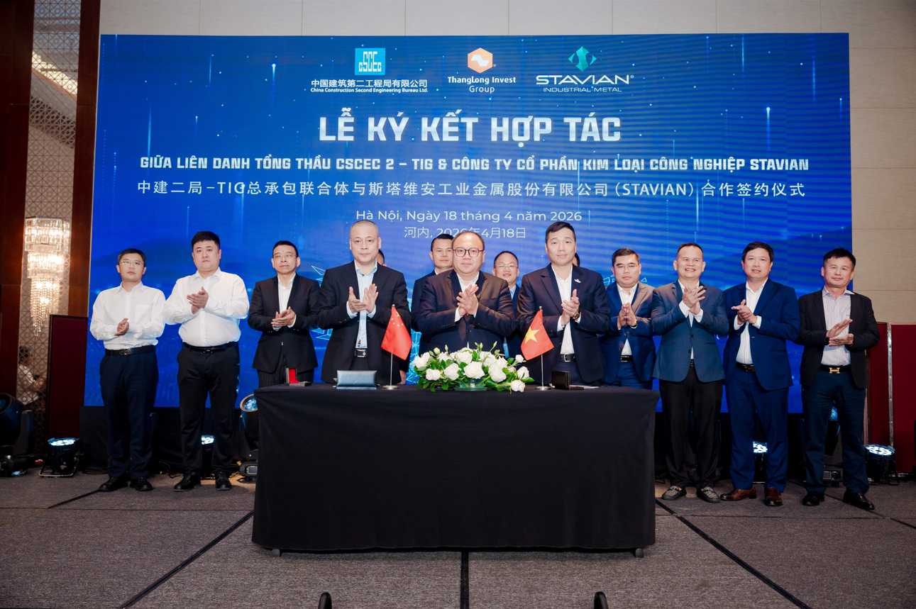 Stavian Industrial Metal ký kết Biên bản ghi nhớ Hợp tác Đầu tư Xây dựng với Liên danh Tổng thầu Quốc tế CSCEC 2 – TIG