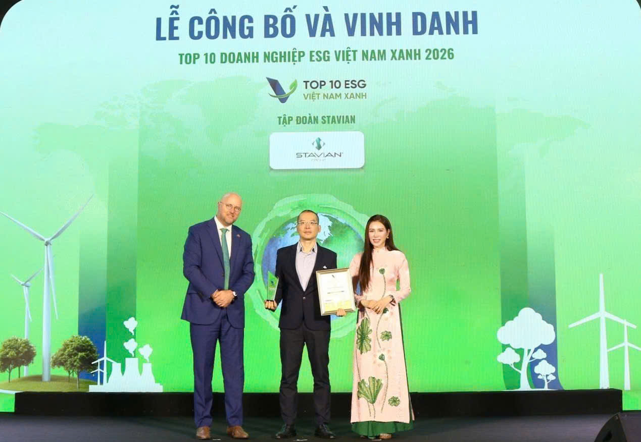 Stavian Group honored among Top 10 ESG Vietnam Green Enterprises in the Processing and Manufacturing sector