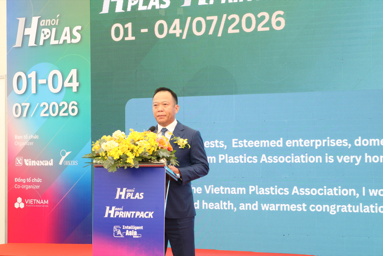 Mr. Tony Dinh – Chairman of the Vietnam Plastics Association and Chairman of Stavian Group attended and delivered speech at the Opening Ceremony of Hanoiplas 2026