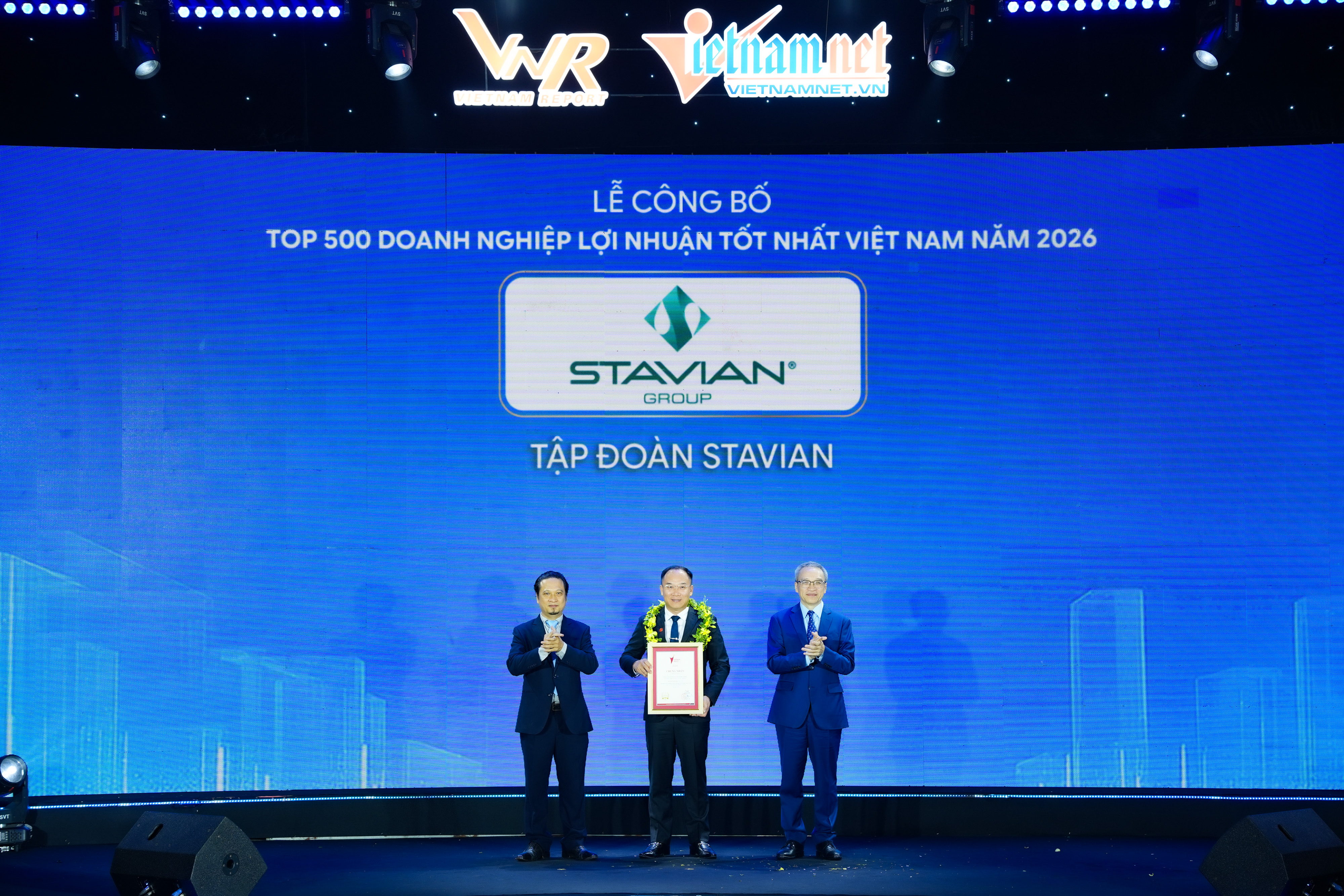 Stavian Hoá chất lần đầu góp mặt trong Top 50 Doanh nghiệp Lợi nhuận Xuất sắc Việt Nam 2026
