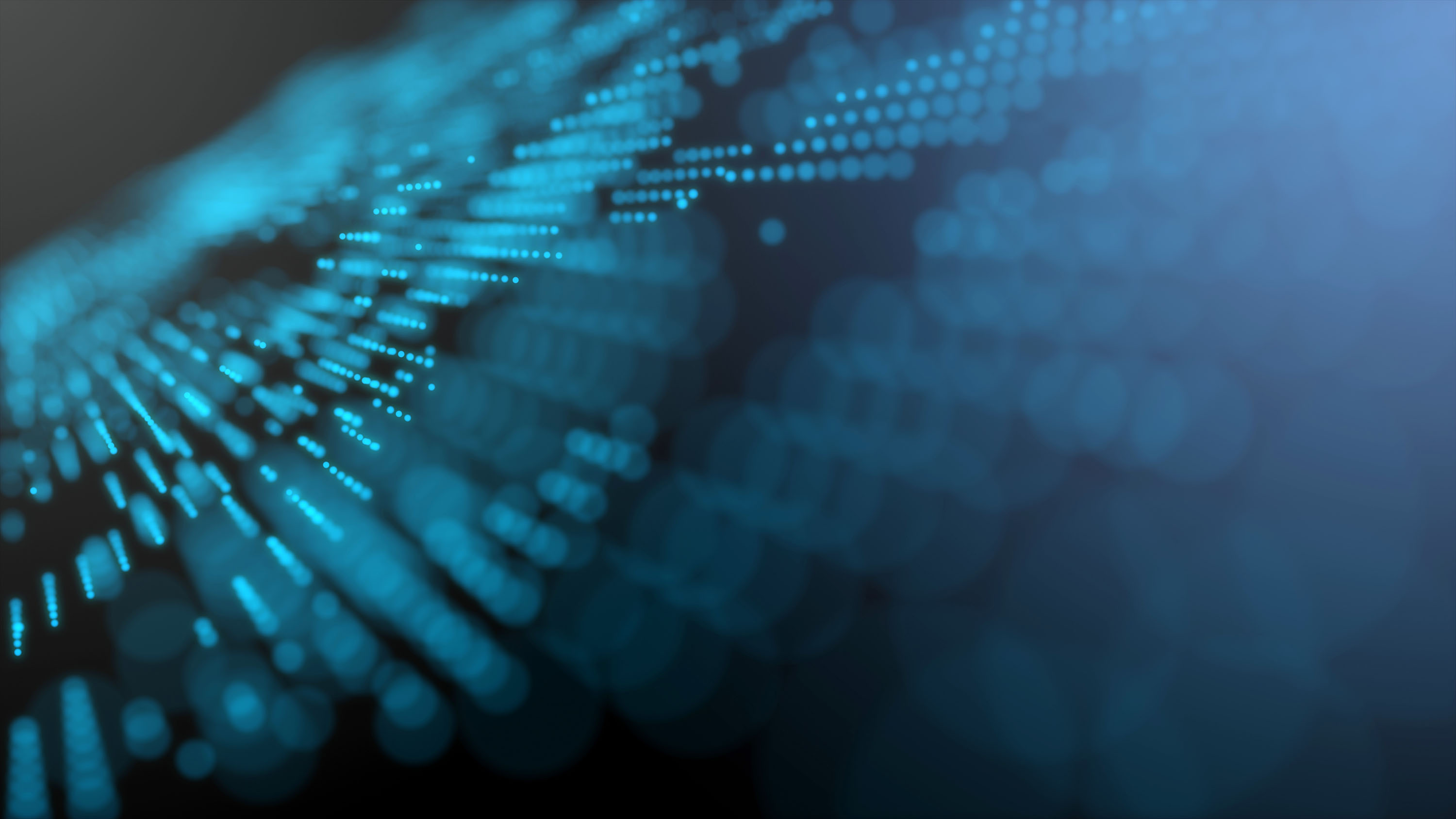 Blue Futuristic Stream Data Communication Flying Into Digital Te